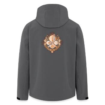 magical amulet, golden tree of life symbol - Men’s Recycled Softshell Jacket by Stanley/Stella - black - Back - AI Model Male 185 light (185cm)