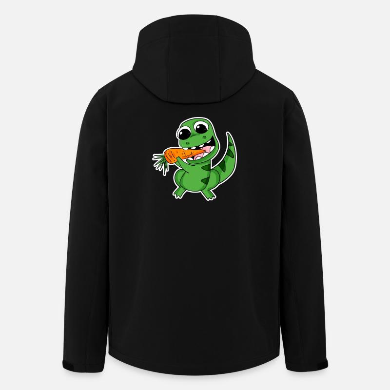 Dino mange des carottes - Veste softshell homme en polyester recyclé Stanley/Stella - noir