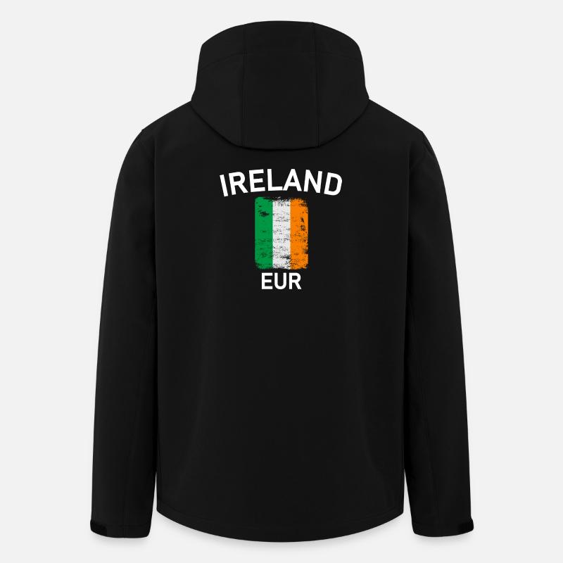 Drapeau de l’Irlande - Veste softshell homme en polyester recyclé Stanley/Stella - noir