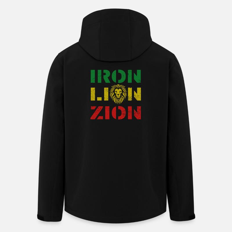 iron lion zion, rasta colours - Recycelte Männer Softshell-Jacke von Stanley/Stella - Schwarz