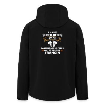 Super-Héros Sans Capes - Veste softshell homme en polyester recyclé Stanley/Stella - noir - Dos - AI Model Male 185 light (185cm)