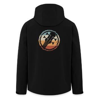 Cercle de guitare au coucher du soleil - Veste softshell homme en polyester recyclé Stanley/Stella - noir - Dos - AI Model Male 185 light (185cm)