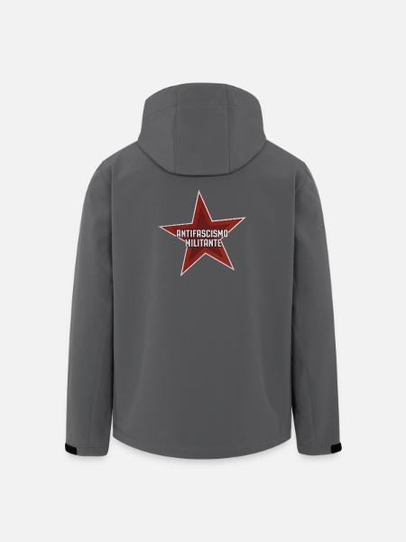 Antifascisme militant - Veste softshell homme en polyester recyclé Stanley/Stella - noir
