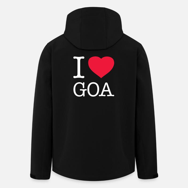 I LOVE GOA - Recycelte Männer Softshell-Jacke von Stanley/Stella - Schwarz