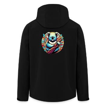 Koala - Veste softshell homme en polyester recyclé Stanley/Stella - noir - Dos - AI Model Male 185 light (185cm)
