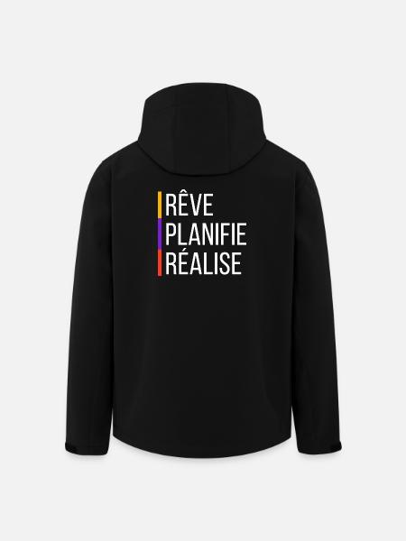 Citation de Motivation - Veste softshell homme en polyester recyclé Stanley/Stella - noir