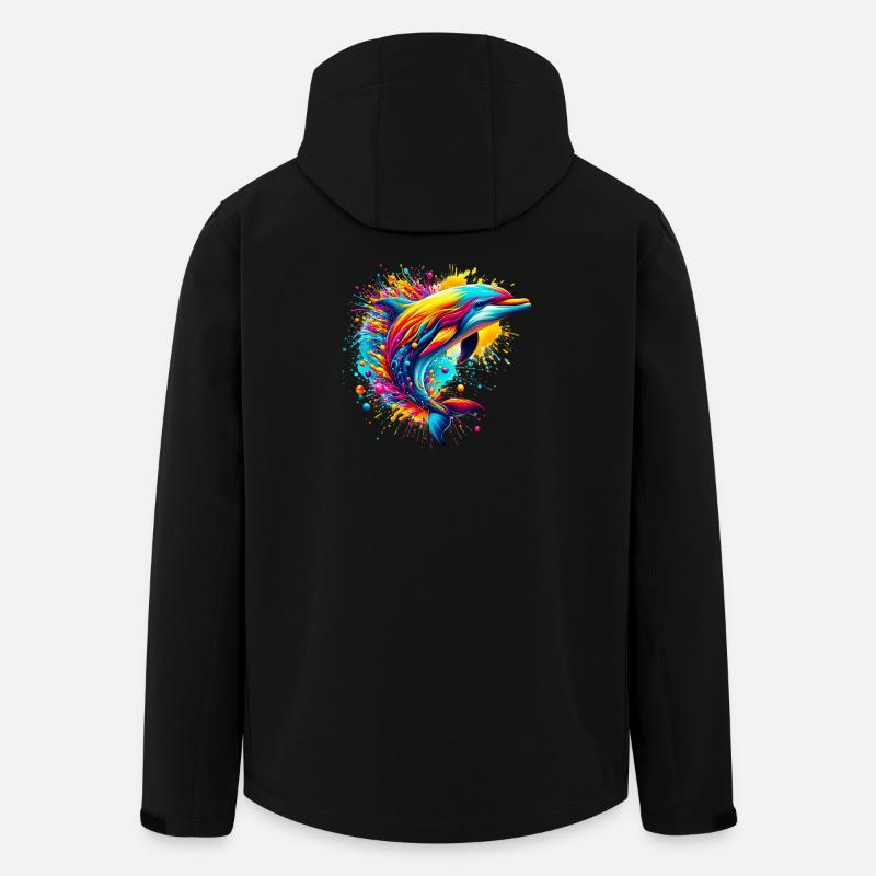 Delfin - Recycelte Männer Softshell-Jacke von Stanley/Stella - Schwarz