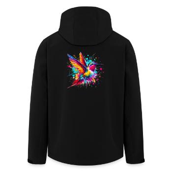 Kolibri - Recycelte Männer Softshell-Jacke von Stanley/Stella - Schwarz - Hinten - AI Model Male 185 light (185cm)