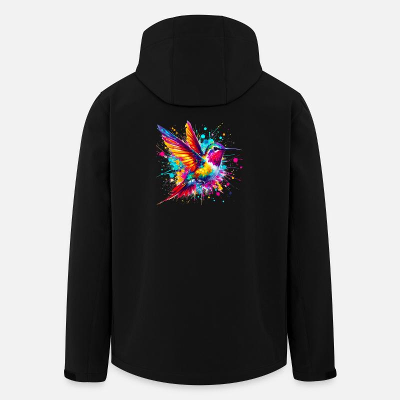 Kolibri - Recycelte Männer Softshell-Jacke von Stanley/Stella - Schwarz
