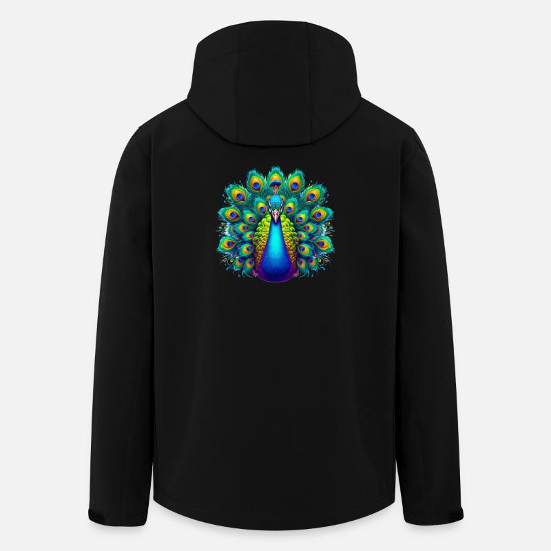 Pfau - Recycelte Männer Softshell-Jacke von Stanley/Stella - Schwarz