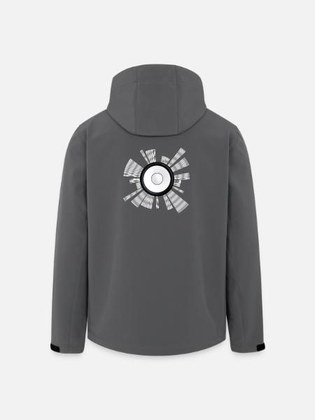 Klangstrahl Lautsprecherzentrum - Recycelte Männer Softshell-Jacke von Stanley/Stella - Schwarz