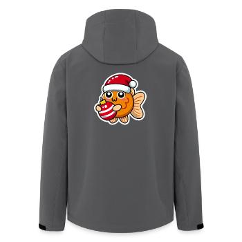 Goldfish Christmas Swain - Recycelte Männer Softshell-Jacke von Stanley/Stella - Anthrazit - Hinten - AI Model Male 185 light (185cm)