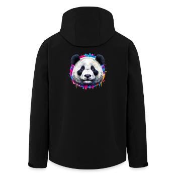 Panda - Recycelte Männer Softshell-Jacke von Stanley/Stella - Schwarz - Hinten - AI Model Male 185 light (185cm)