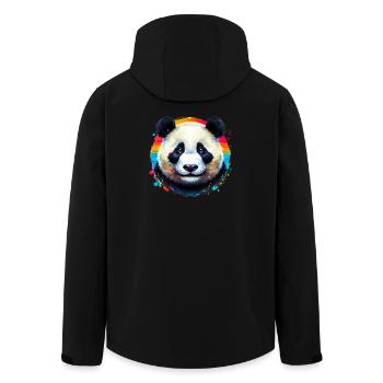 Panda - Recycelte Männer Softshell-Jacke von Stanley/Stella - Schwarz - Hinten - AI Model Male 185 light (185cm)