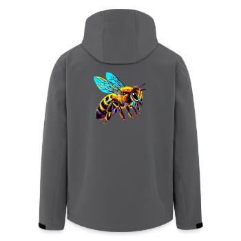 Abeille - Veste softshell homme en polyester recyclé Stanley/Stella - noir - Dos - AI Model Male 185 light (185cm)