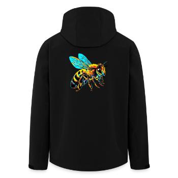 Abeille - Veste softshell homme en polyester recyclé Stanley/Stella - noir - Dos - AI Model Male 185 light (185cm)