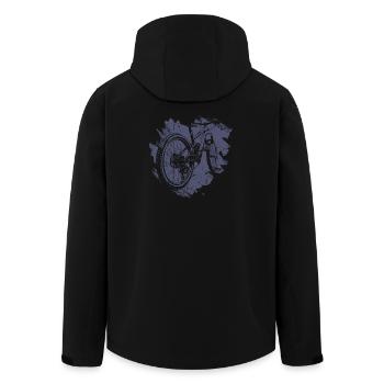 Retro Fahrrad Getriebe Illustration - Recycelte Männer Softshell-Jacke von Stanley/Stella - Schwarz - Hinten - AI Model Male 185 light (185cm)