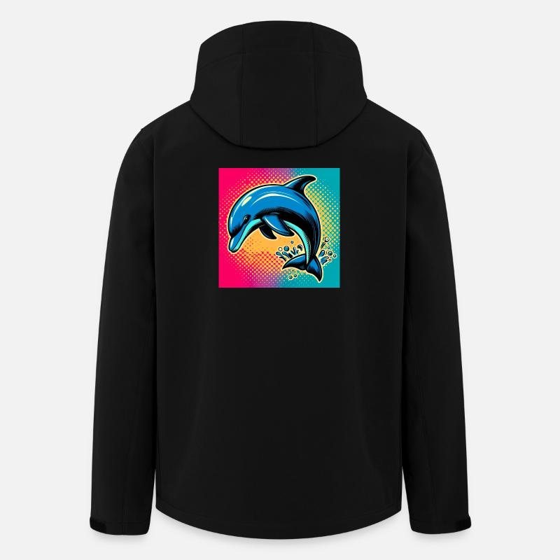 Delfin - Recycelte Männer Softshell-Jacke von Stanley/Stella - Schwarz