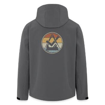 Tischler Schreiner Zunftzeichen Handwerk Zunft - Recycelte Männer Softshell-Jacke von Stanley/Stella - Schwarz - Hinten - AI Model Male 185 light (185cm)