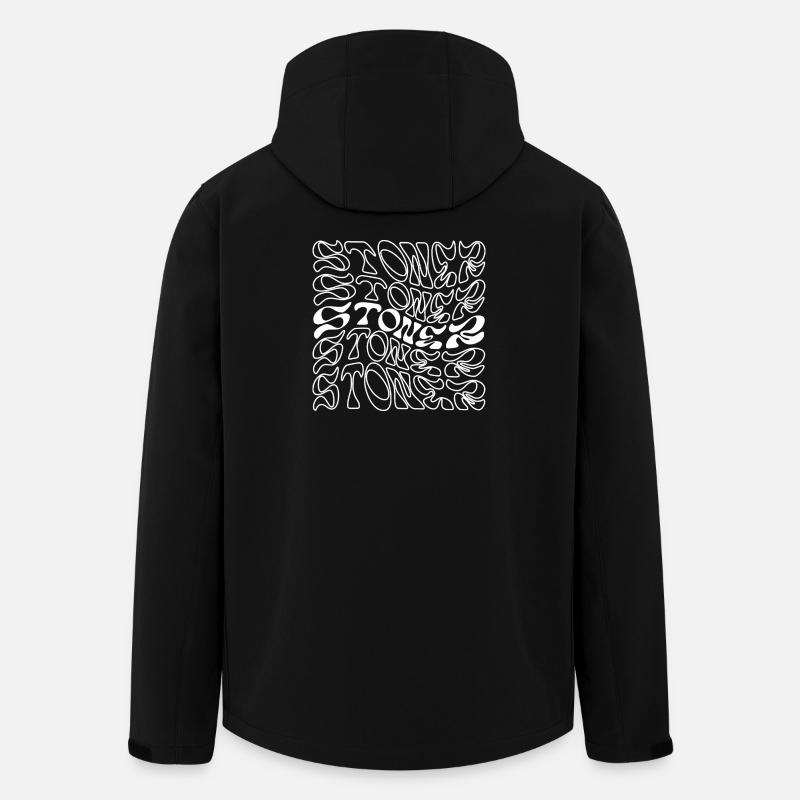 Conception typographique Stoner Rock - Veste softshell homme en polyester recyclé Stanley/Stella - noir