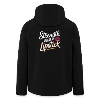  Strength Wears Lipstick Women Empowerment Women's - Recycelte Männer Softshell-Jacke von Stanley/Stella - Schwarz - Hinten - AI Model Male 185 light (185cm)