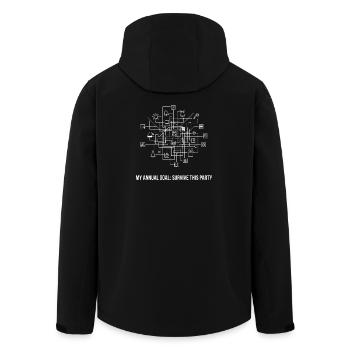 Mon objectif pour l’année : Survivre à cette fête - Veste softshell homme en polyester recyclé Stanley/Stella - noir - Dos - AI Model Male 185 light (185cm)