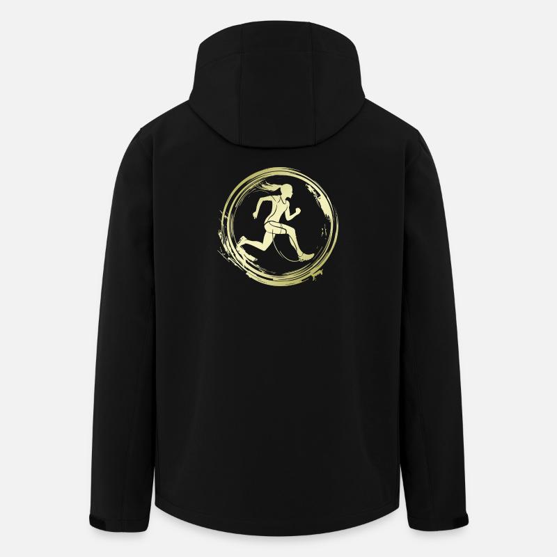 Running Marathon Silhouette - Recycelte Männer Softshell-Jacke von Stanley/Stella - Schwarz
