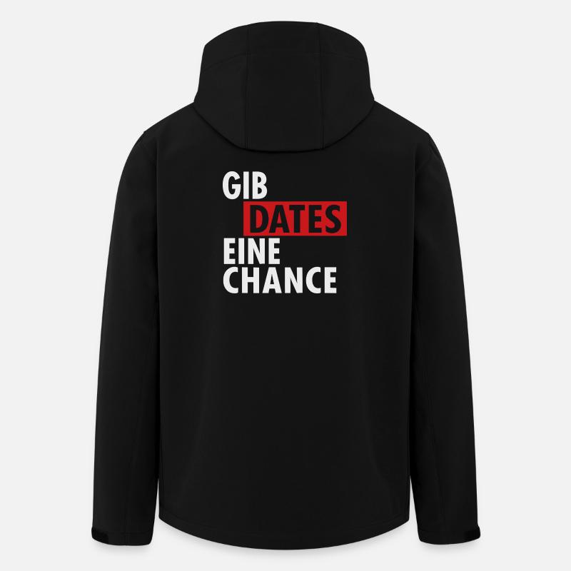 Give dates a chance - Men’s Recycled Softshell Jacket by Stanley/Stella - black