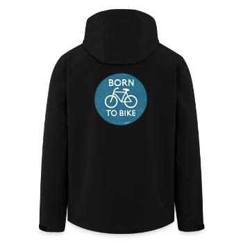 Né pour faire du vélo - Fahrrad - Veste softshell homme en polyester recyclé Stanley/Stella - noir - Dos - AI Model Male 185 light (185cm)