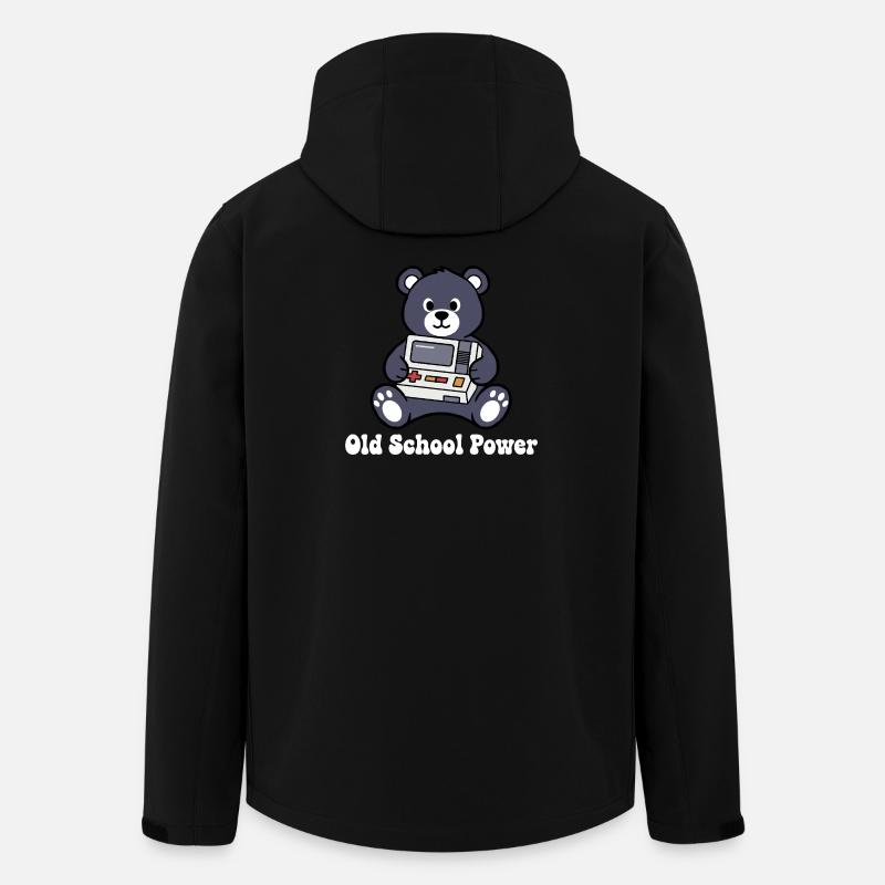 Old School Power Bär Retro Konsole - Recycelte Männer Softshell-Jacke von Stanley/Stella - Schwarz