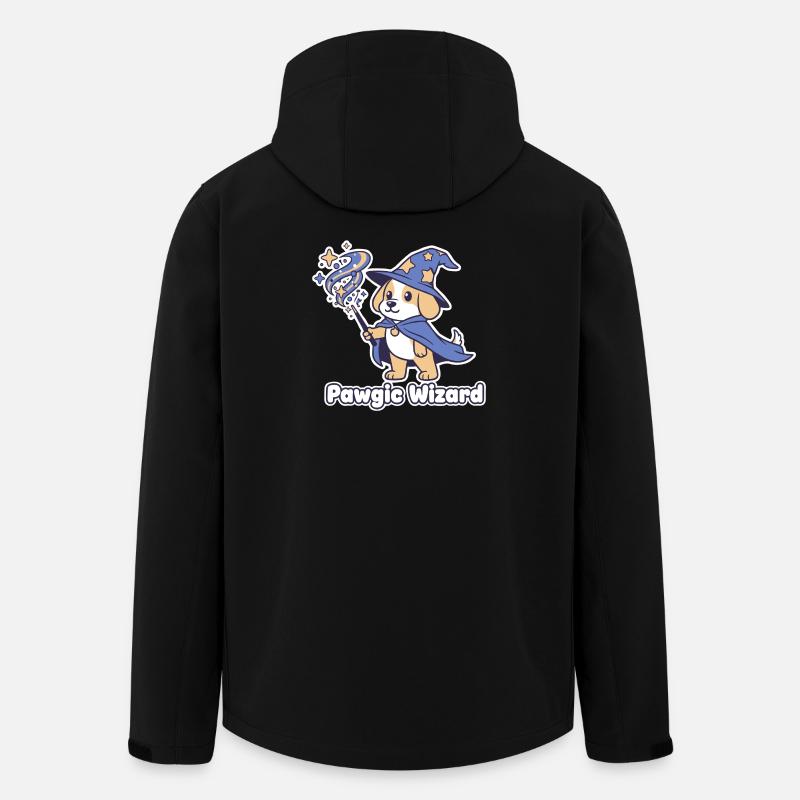 Pawagic Wizard Chien Magique - Veste softshell homme en polyester recyclé Stanley/Stella - noir