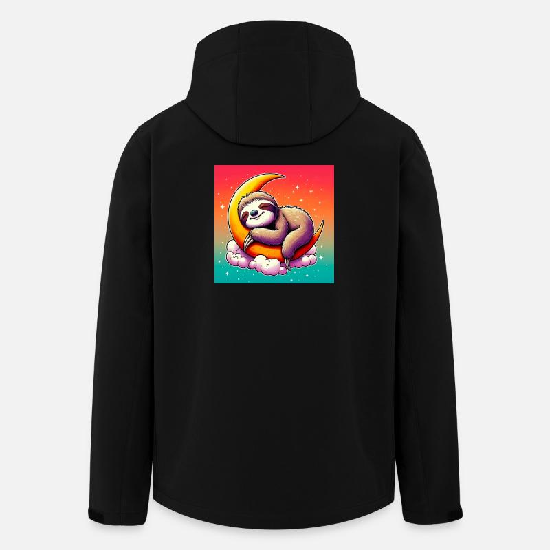 Sloth sleeps on the Moon - Men’s Recycled Softshell Jacket by Stanley/Stella - black