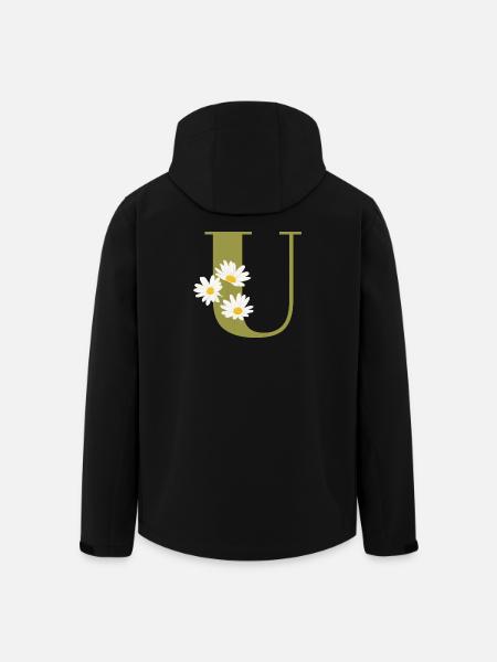 Green daisies u letter - Men’s Recycled Softshell Jacket by Stanley/Stella - black