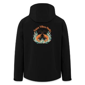 Aqua Vibes Only - Men’s Recycled Softshell Jacket by Stanley/Stella - black - Back - AI Model Male 185 light (185cm)