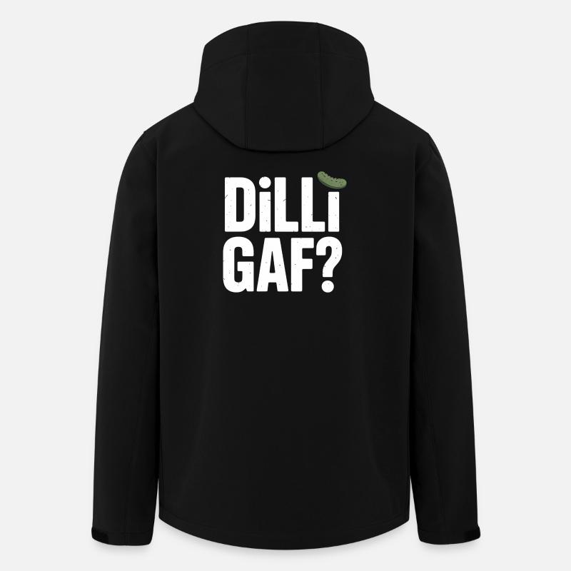 DILLIGAF? Dillgurke Sarkasmus Humor Spruch - Recycelte Männer Softshell-Jacke von Stanley/Stella - Schwarz