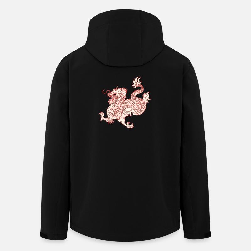 Drache - Recycelte Männer Softshell-Jacke von Stanley/Stella - Schwarz