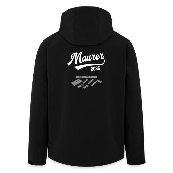 Bricklayer 2026 Apprenticeship Profession Masonry Trainee - Men’s Recycled Softshell Jacket by Stanley/Stella - black - Back - AI Model Male 185 light (185cm)