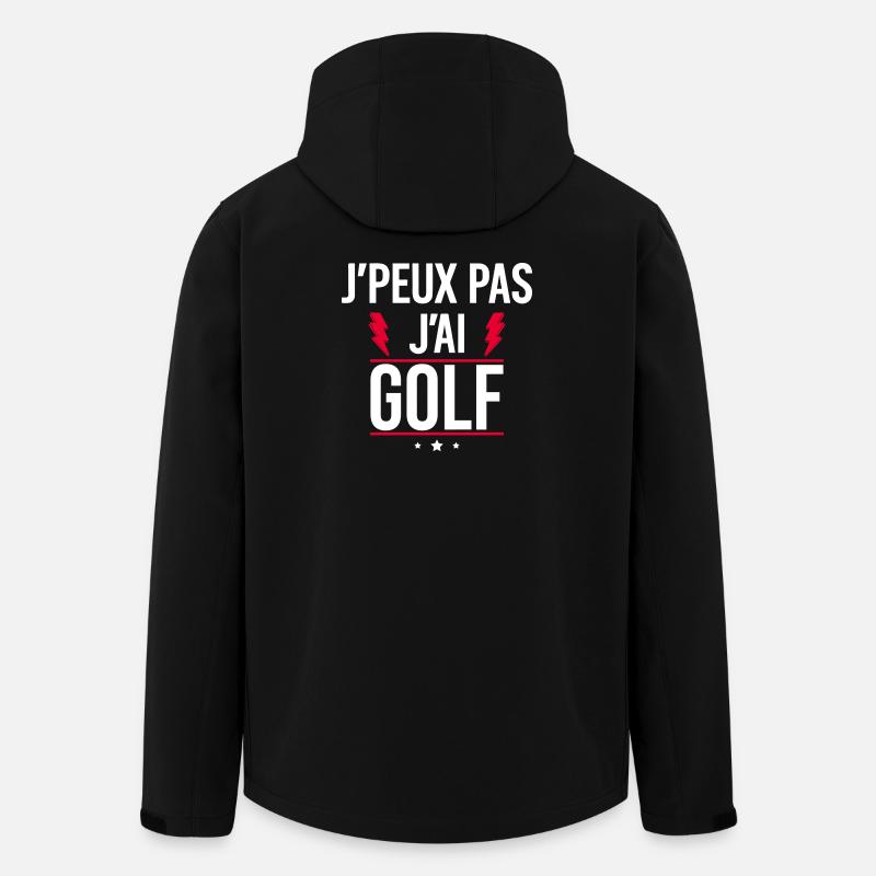 J’peux pas j’ai golf Humour Golf - Veste softshell homme en polyester recyclé Stanley/Stella - noir