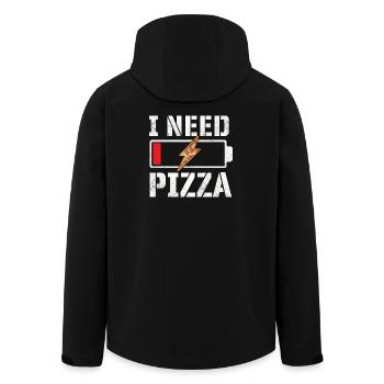 I Need Pizza Funny Food Quote Pizza Lover - Men’s Recycled Softshell Jacket by Stanley/Stella - black - Back - AI Model Male 185 light (185cm)