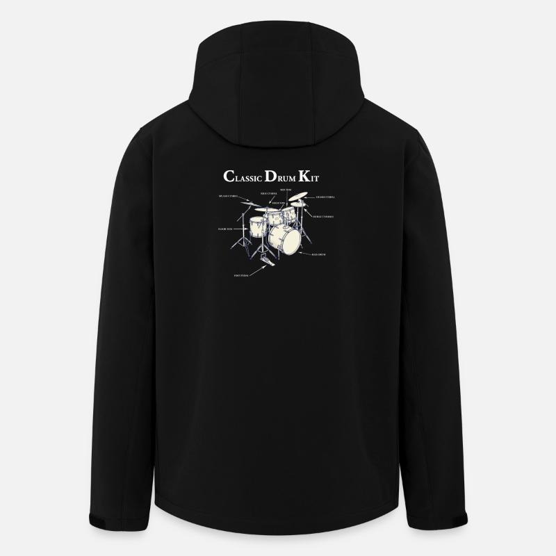 Klassisches Trommeldiagramm - Recycelte Männer Softshell-Jacke von Stanley/Stella - Schwarz