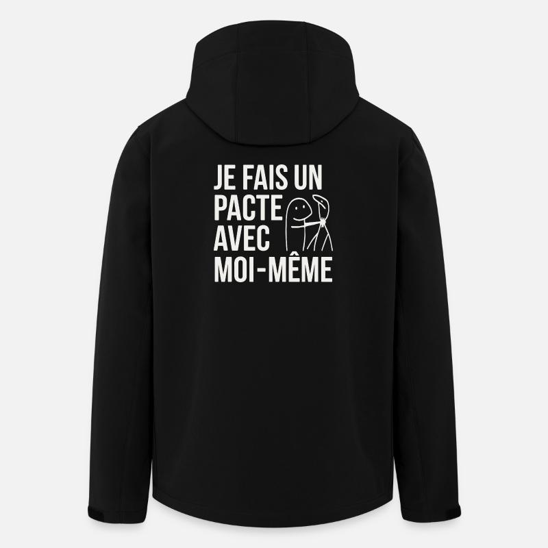 Self Pact Cartoon Moi Meme - Men’s Recycled Softshell Jacket by Stanley/Stella - black