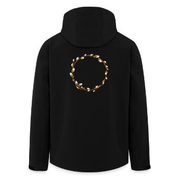 Simple Willow Wreath – Spring Decoration - Men’s Recycled Softshell Jacket by Stanley/Stella - black - Back - AI Model Male 185 light (185cm)
