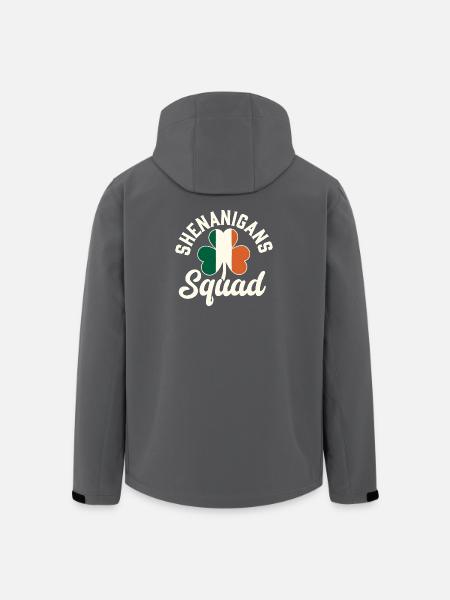 Shenanigans Squad Shamrock - Men’s Recycled Softshell Jacket by Stanley/Stella - black