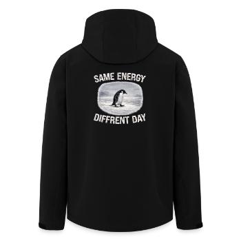 Journée de différence d’énergie - Veste softshell homme en polyester recyclé Stanley/Stella - noir - Dos - AI Model Male 185 light (185cm)