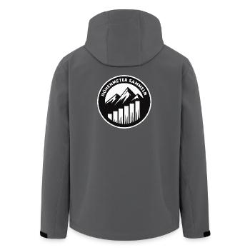 Collect altitude meters - Men’s Recycled Softshell Jacket by Stanley/Stella - black - Back - AI Model Male 185 light (185cm)