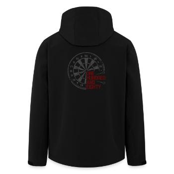 Darts 180 Dartboard Vintage - Men’s Recycled Softshell Jacket by Stanley/Stella - black - Back - AI Model Male 185 light (185cm)