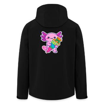 Enfin, un joli axolotl écolier pour l’inscription scolaire - Veste softshell homme en polyester recyclé Stanley/Stella - noir - Dos - AI Model Male 185 light (185cm)