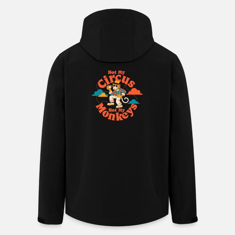 Pas mon cirque, pas mes singes - Veste softshell homme en polyester recyclé Stanley/Stella - noir