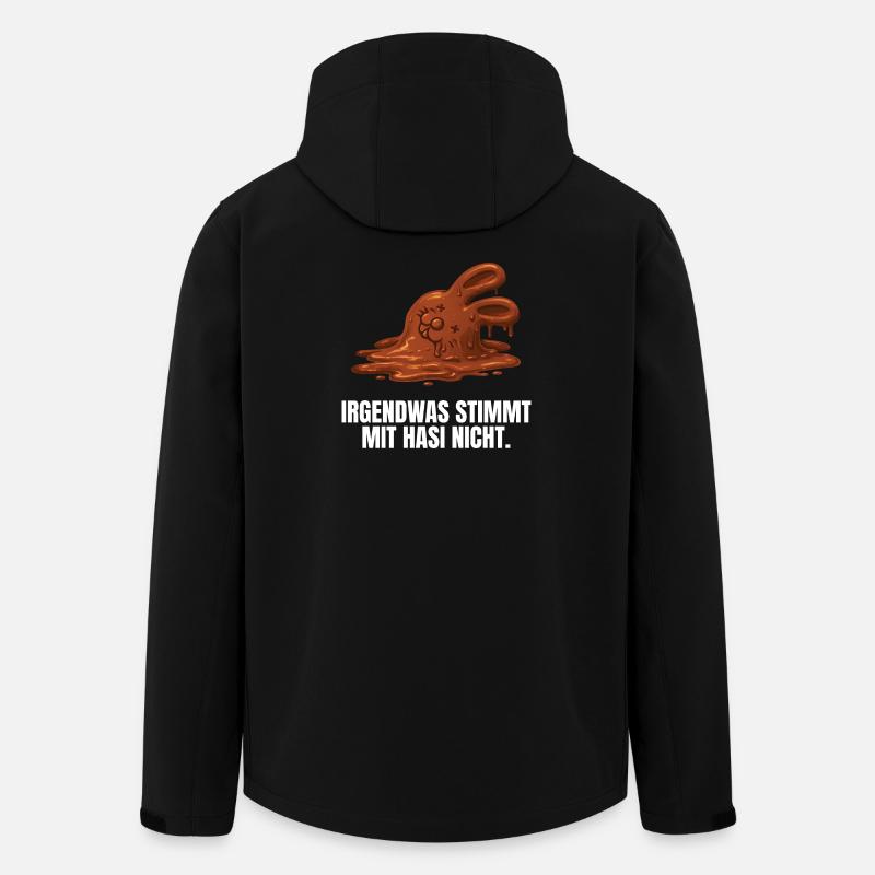 Something's wrong with bunny Easter - Men’s Recycled Softshell Jacket by Stanley/Stella - black