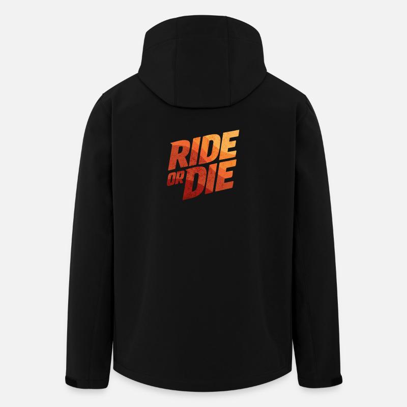 Ride or Die Gradient - Men’s Recycled Softshell Jacket by Stanley/Stella - black